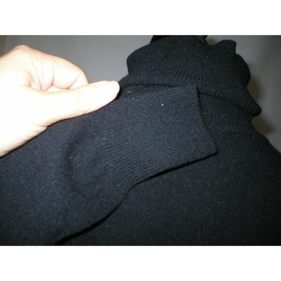 NWT New Womens XS Designer See By Chloe Black Cashmere Wool Sweater Turtleneck - Picture 11 of 11